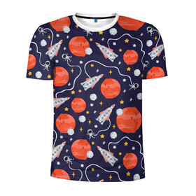 Мужская футболка 3D спортивная с принтом Корабли, планеты и спутники в Санкт-Петербурге, 100% полиэстер с улучшенными характеристиками | приталенный силуэт, круглая горловина, широкие плечи, сужается к линии бедра | space | арт | звезды | корабли | космос | планеты | ракеты | созвездия