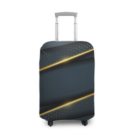 Чехол для чемодана 3D с принтом 3D luxury gold в Санкт-Петербурге, 86% полиэфир, 14% спандекс | двустороннее нанесение принта, прорези для ручек и колес | luxury | versace | vip | абстракция | версаче | вип | паттерн | роскошь | текстуры