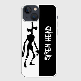 Чехол для iPhone 13 mini с принтом Сиреноголовый Siren Head в Санкт-Петербурге,  |  | horror | monster | siren head | sirenhead | skull | злой | зомби | кости | мертвец | монстр | мультик | персонажи | силуэт | сиреноголовый | скелет | страшилки | тени | ужастики | фильмы | хоррор | черно белый | чудовище