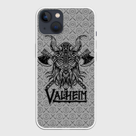 Чехол для iPhone 13 с принтом Valheim Viking dark в Санкт-Петербурге,  |  | fantasy | mmo | valheim | valve | валхейм | вальхейм | викинги | выживалка | игра | королевская битва | ммо | ролевая игра | фэнтази