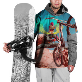 Накидка на куртку 3D с принтом Riders Republic в Санкт-Петербурге, 100% полиэстер |  | riders republic | велосипед | гонки | игра | человек | экстрим