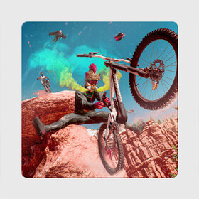 Магнит виниловый Квадрат с принтом Riders Republic в Санкт-Петербурге, полимерный материал с магнитным слоем | размер 9*9 см, закругленные углы | riders republic | велосипед | гонки | игра | человек | экстрим