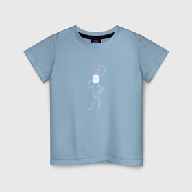 Детская футболка хлопок с принтом Коточел в Санкт-Петербурге, 100% хлопок | круглый вырез горловины, полуприлегающий силуэт, длина до линии бедер | воздушный шар | кот | коточел | человеко кот | челокот