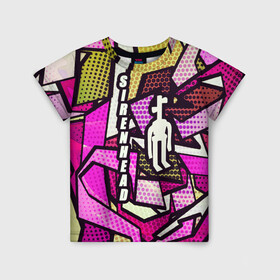 Детская футболка 3D с принтом Siren Head Abstract  в Санкт-Петербурге, 100% гипоаллергенный полиэфир | прямой крой, круглый вырез горловины, длина до линии бедер, чуть спущенное плечо, ткань немного тянется | scp | siren head | абстракция | геометрия | монстр | персонаж | сиреноголовый