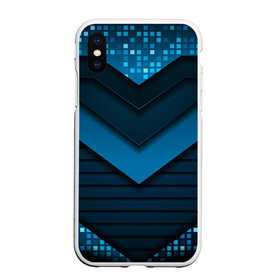 Чехол для iPhone XS Max матовый с принтом 3D luxury blue abstract в Санкт-Петербурге, Силикон | Область печати: задняя сторона чехла, без боковых панелей | Тематика изображения на принте: luxury | versace | vip | абстракция | версаче | вип | паттерн | роскошь | текстуры