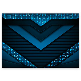 Поздравительная открытка с принтом 3D luxury blue abstract в Санкт-Петербурге, 100% бумага | плотность бумаги 280 г/м2, матовая, на обратной стороне линовка и место для марки
 | Тематика изображения на принте: luxury | versace | vip | абстракция | версаче | вип | паттерн | роскошь | текстуры