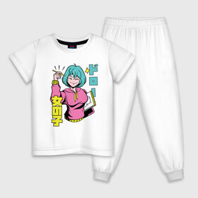 Детская пижама хлопок с принтом Аниме девочка художник в Санкт-Петербурге, 100% хлопок |  брюки и футболка прямого кроя, без карманов, на брюках мягкая резинка на поясе и по низу штанин
 | anime | anime merch | artist | artistic | chilled cow | girl | japan | kanji | kawaii | lo fi hip hop | lofi girl | manga | painter | woman | women | автор | аниме мерч | девочка | дизайнер | женщина | кавайи | кандзи | манга | рисунок | япония