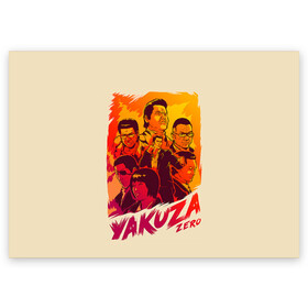 Поздравительная открытка с принтом Ykuza Zero в Санкт-Петербурге, 100% бумага | плотность бумаги 280 г/м2, матовая, на обратной стороне линовка и место для марки
 | game | games | japan | yakuza | игра | игры | кадзума кирю | клан рюдо | подобный дракону | якудза | япония