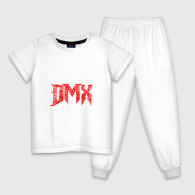 Детская пижама хлопок с принтом Рэпер DMX | логотип logo в Санкт-Петербурге, 100% хлопок |  брюки и футболка прямого кроя, без карманов, на брюках мягкая резинка на поясе и по низу штанин
 | dmx | hip | hip hop | hop | music | rap | бультерьер | бурбуль | дмикс | дог | питбули | питбуль | реп | ротвейлер | рэп | собаки | хип хоп | черно белая фотография