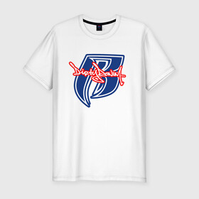 Мужская футболка хлопок Slim с принтом RUFF RYDERS | DMX в Санкт-Петербурге, 92% хлопок, 8% лайкра | приталенный силуэт, круглый вырез ворота, длина до линии бедра, короткий рукав | dirty denim | dmx | rap | ruff ryders | рэп | эрл симмонс