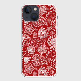 Чехол для iPhone 13 mini с принтом Фракталы в Санкт-Петербурге,  |  | fractal | ornament | звезды | лепестки | лес | листья | орнамент | растения | фракталы | хмель | цветы | шишки