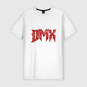Мужская футболка хлопок Slim с принтом DMX - Red & White в Санкт-Петербурге, 92% хлопок, 8% лайкра | приталенный силуэт, круглый вырез ворота, длина до линии бедра, короткий рукав | dmx | dog | earl simmons | hip hop | music | new york | rap | rapper | rip | ruff ryders | диэмикс | музыка | нью йорк | пёс | рэп | рэпер | хипхоп | эрл симмонс