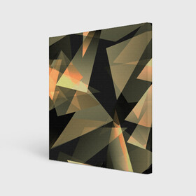 Холст квадратный с принтом Broken glass в Санкт-Петербурге, 100% ПВХ |  | abstraction | осколки | стекло | цветной