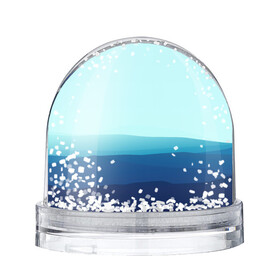 Снежный шар с принтом Море в Санкт-Петербурге, Пластик | Изображение внутри шара печатается на глянцевой фотобумаге с двух сторон | арт | вектор | векторный рисунок | геометрические фигуры | геометрия | линии | море | небо | оттенки синего | рисунок | синий