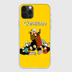 Чехол для iPhone 12 Pro с принтом Cuphead x DMC в Санкт-Петербурге, силикон | область печати: задняя сторона чехла, без боковых панелей | cray | cuphead | davil | devile | dmc | game | games | may cry | mey crai | данте | дмц | дьявол может плакать | дьявол тоже плачет | дэвил мэй край | игра | игры | капхэд | неро | спарда