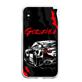 Чехол для iPhone XS Max матовый с принтом NISSAN GT-R / GODZILLA в Санкт-Петербурге, Силикон | Область печати: задняя сторона чехла, без боковых панелей | auto | car | godzilla | gtr | nissan | nissan skyline | sport | авто | гетер | годзилла | гтр. | нисан | ниссан | ноут | скайлайн | спорт | царапины