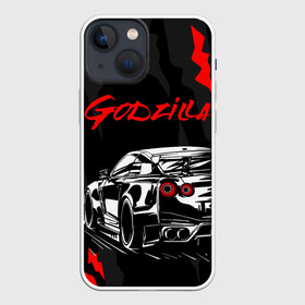 Чехол для iPhone 13 mini с принтом NISSAN GT R   GODZILLA в Санкт-Петербурге,  |  | auto | car | godzilla | gtr | nissan | nissan skyline | sport | авто | гетер | годзилла | гтр. | нисан | ниссан | ноут | скайлайн | спорт | царапины