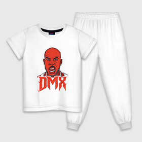 Детская пижама хлопок с принтом DMX Red в Санкт-Петербурге, 100% хлопок |  брюки и футболка прямого кроя, без карманов, на брюках мягкая резинка на поясе и по низу штанин
 | dmx | dog | earl simmons | hip hop | music | new york | rap | rapper | rip | ruff ryders | диэмикс | музыка | нью йорк | пёс | рэп | рэпер | хипхоп | эрл симмонс