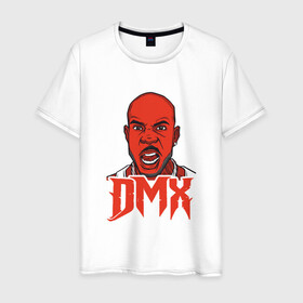 Мужская футболка хлопок с принтом DMX Red в Санкт-Петербурге, 100% хлопок | прямой крой, круглый вырез горловины, длина до линии бедер, слегка спущенное плечо. | dmx | dog | earl simmons | hip hop | music | new york | rap | rapper | rip | ruff ryders | диэмикс | музыка | нью йорк | пёс | рэп | рэпер | хипхоп | эрл симмонс