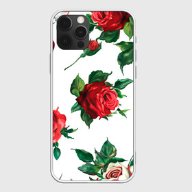 Чехол для iPhone 12 Pro Max с принтом Розы в Санкт-Петербурге, Силикон |  | Тематика изображения на принте: арт | белая роза | белые розы | белые цветы | белый цветок | большие цветы | большой цветок | красная роза | красные розы | красные цветы | красный цветок | поле | поле цветов | рисунок | роза | розы
