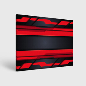Холст прямоугольный с принтом Red and Black 3D abstract в Санкт-Петербурге, 100% ПВХ |  | luxury | versace | vip | абстракция | версаче | вип | паттерн | роскошь | текстуры