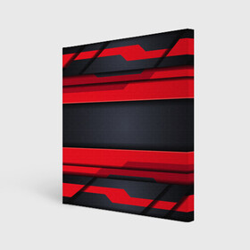 Холст квадратный с принтом Red and Black 3D abstract в Санкт-Петербурге, 100% ПВХ |  | luxury | versace | vip | абстракция | версаче | вип | паттерн | роскошь | текстуры