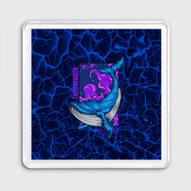 Магнит 55*55 с принтом Кит мечтатель The dreamer в Санкт-Петербурге, Пластик | Размер: 65*65 мм; Размер печати: 55*55 мм | Тематика изображения на принте: the dreamer | вода | волны | кит | мечта | мечтатель | море | океан | подводный мир | рыба
