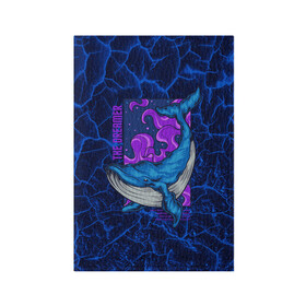 Обложка для паспорта матовая кожа с принтом Кит мечтатель The dreamer в Санкт-Петербурге, натуральная матовая кожа | размер 19,3 х 13,7 см; прозрачные пластиковые крепления | Тематика изображения на принте: the dreamer | вода | волны | кит | мечта | мечтатель | море | океан | подводный мир | рыба