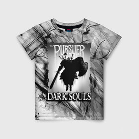 Детская футболка 3D с принтом DARK SOULS | ТЁМНЫЙ МИР в Санкт-Петербурге, 100% гипоаллергенный полиэфир | прямой крой, круглый вырез горловины, длина до линии бедер, чуть спущенное плечо, ткань немного тянется | Тематика изображения на принте: dark souls | darksouls | tegunvte | темные души