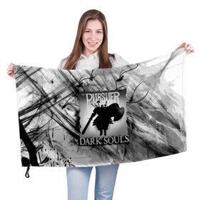 Флаг 3D с принтом DARK SOULS | ТЁМНЫЙ МИР в Санкт-Петербурге, 100% полиэстер | плотность ткани — 95 г/м2, размер — 67 х 109 см. Принт наносится с одной стороны | dark souls | darksouls | tegunvte | темные души