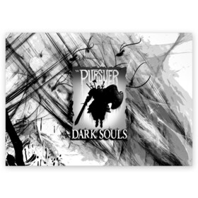 Поздравительная открытка с принтом DARK SOULS | ТЁМНЫЙ МИР в Санкт-Петербурге, 100% бумага | плотность бумаги 280 г/м2, матовая, на обратной стороне линовка и место для марки
 | dark souls | darksouls | tegunvte | темные души