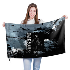 Флаг 3D с принтом darksouls the game в Санкт-Петербурге, 100% полиэстер | плотность ткани — 95 г/м2, размер — 67 х 109 см. Принт наносится с одной стороны | dark souls | darksouls | tegunvte | демоны | рыцарь | средневековье | темные души