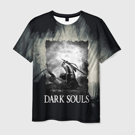 Мужская футболка 3D с принтом DARK SOULS 3 в Санкт-Петербурге, 100% полиэфир | прямой крой, круглый вырез горловины, длина до линии бедер | dark souls | darksouls | tegunvte | демоны | рыцарь | средневековье | темные души