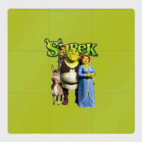 Магнитный плакат 3Х3 с принтом Шрек/Shrek в Санкт-Петербурге, Полимерный материал с магнитным слоем | 9 деталей размером 9*9 см | Тематика изображения на принте: cartoon | fiona | shrek | болото | детям | комедия | кот в сапогах | мультик | огр | осел | персонажи мультфильмов | тролль | фиона | шрек