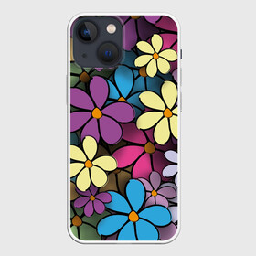 Чехол для iPhone 13 mini с принтом Цветочки в Санкт-Петербурге,  |  | весна | искусство | лепестки | флора | цветы