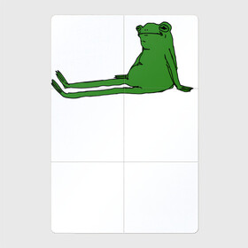 Магнитный плакат 2Х3 с принтом Лягушка приуныла в Санкт-Петербурге, Полимерный материал с магнитным слоем | 6 деталей размером 9*9 см | лягушка жаба тучный жаб приуныла растроиная лягух сидит