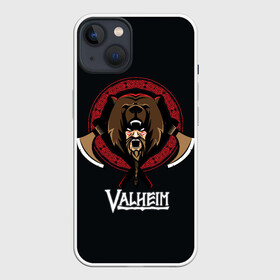 Чехол для iPhone 13 с принтом Valheim Viking Bear в Санкт-Петербурге,  |  | fantasy | mmo | valheim | valve | валхейм | вальхейм | викинги | выживалка | игра | королевская битва | ммо | ролевая игра | фэнтази