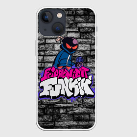 Чехол для iPhone 13 mini с принтом Friday Night Funkin Bomb man B в Санкт-Петербурге,  |  | bomb | bombman | friday night funkin | man | белый | бомб | бомба | бомбмэн | кирпич | микрофон | мэн | рисовка | розовый | текстура | фиолетовый | фрайдэй | цвета | черный