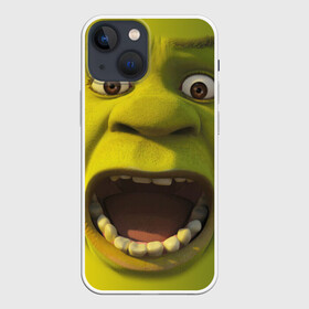 Чехол для iPhone 13 mini с принтом Shrek | Шрек в Санкт-Петербурге,  |  | 20 | 4к | boots | cat | donkey | fiona | green | in | me | meme | memes | once | shrek | somebody | told | в | зеленый | кот | лет | мем | мемы | мульт | мультфильм | огр | огры | осел | сапогах | фиона | шрек