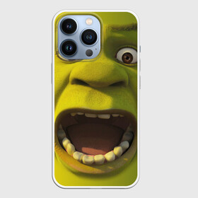 Чехол для iPhone 13 Pro с принтом Shrek | Шрек в Санкт-Петербурге,  |  | Тематика изображения на принте: 20 | 4к | boots | cat | donkey | fiona | green | in | me | meme | memes | once | shrek | somebody | told | в | зеленый | кот | лет | мем | мемы | мульт | мультфильм | огр | огры | осел | сапогах | фиона | шрек