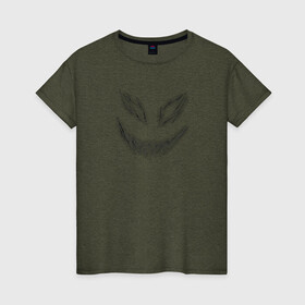 Женская футболка хлопок с принтом Лицо карандашом в Санкт-Петербурге, 100% хлопок | прямой крой, круглый вырез горловины, длина до линии бедер, слегка спущенное плечо | face | mask | лицо | маска