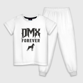 Детская пижама хлопок с принтом DMX Forever в Санкт-Петербурге, 100% хлопок |  брюки и футболка прямого кроя, без карманов, на брюках мягкая резинка на поясе и по низу штанин
 | Тематика изображения на принте: dmx | dog | earl simmons | hip hop | music | new york | rap | rapper | rip | ruff ryders | диэмикс | музыка | нью йорк | пёс | рэп | рэпер | хипхоп | эрл симмонс