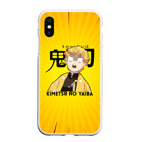 Чехол для iPhone XS Max матовый с принтом Зеницу Агацума Kimetsu no Yaiba в Санкт-Петербурге, Силикон | Область печати: задняя сторона чехла, без боковых панелей | demon slayer | kamado | kimetsu no yaiba | nezuko | tanjiro | аниме | гию томиока | зеницу агацума | иноске хашибира | камадо | клинок | корзинная девочка | манга | музан кибуцуджи | незуко | рассекающий демонов | танджиро