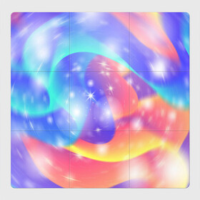 Магнитный плакат 3Х3 с принтом Волшебные тропы в Санкт-Петербурге, Полимерный материал с магнитным слоем | 9 деталей размером 9*9 см | Тематика изображения на принте: блеск | волны | волшебство | градиент | звезды | ленты | магия | тропы