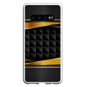 Чехол для Samsung Galaxy S10 с принтом 3D luxury black gold Плиты 3Д в Санкт-Петербурге, Силикон | Область печати: задняя сторона чехла, без боковых панелей | luxury | versace | vip | абстракция | версаче | вип | паттерн | роскошь | текстуры