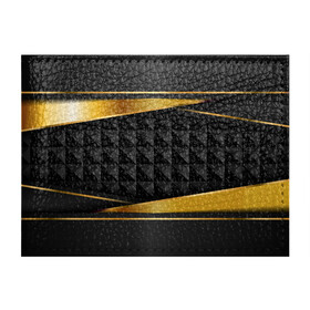 Обложка для студенческого билета с принтом 3D luxury black gold Плиты 3Д в Санкт-Петербурге, натуральная кожа | Размер: 11*8 см; Печать на всей внешней стороне | luxury | versace | vip | абстракция | версаче | вип | паттерн | роскошь | текстуры