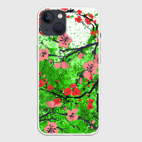 Чехол для iPhone 13 с принтом Сакура | Sakura (Z) в Санкт-Петербурге,  |  | chery | flowers | japan | roses | sakura | вишнёвый цвет | вишня | растения | розы | ромашка | сакура | тюльпаны | хана | ханами | цветы | цветы сакуры | япония