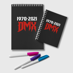 Блокнот с принтом DMX 1970-2021 в Санкт-Петербурге, 100% бумага | 48 листов, плотность листов — 60 г/м2, плотность картонной обложки — 250 г/м2. Листы скреплены удобной пружинной спиралью. Цвет линий — светло-серый
 | again | and | at | blood | born | champ | clue | d | dark | dj | dmx | dog | earl | flesh | get | grand | hell | hot | is | its | legend | loser | lox | m | man | me | my | now | of | simmons | the | then | there | walk | was | with | x | year | 