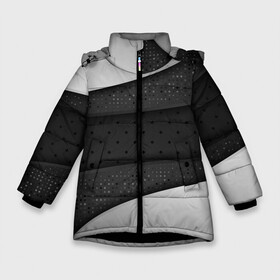 Зимняя куртка для девочек 3D с принтом 3D luxury style silver black в Санкт-Петербурге, ткань верха — 100% полиэстер; подклад — 100% полиэстер, утеплитель — 100% полиэстер. | длина ниже бедра, удлиненная спинка, воротник стойка и отстегивающийся капюшон. Есть боковые карманы с листочкой на кнопках, утяжки по низу изделия и внутренний карман на молнии. 

Предусмотрены светоотражающий принт на спинке, радужный светоотражающий элемент на пуллере молнии и на резинке для утяжки. | Тематика изображения на принте: luxury | versace | vip | абстракция | версаче | вип | паттерн | роскошь | текстуры