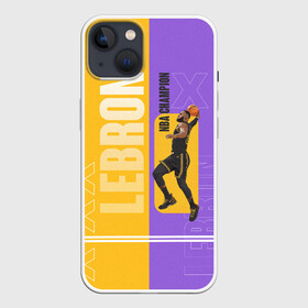Чехол для iPhone 13 с принтом LeBron в Санкт-Петербурге,  |  | basketball | lakers | lebron | media | nba | toplanding | баскетболл | леброн | лейкерс | лого баскетбольных клубов | лос анджелес | нба